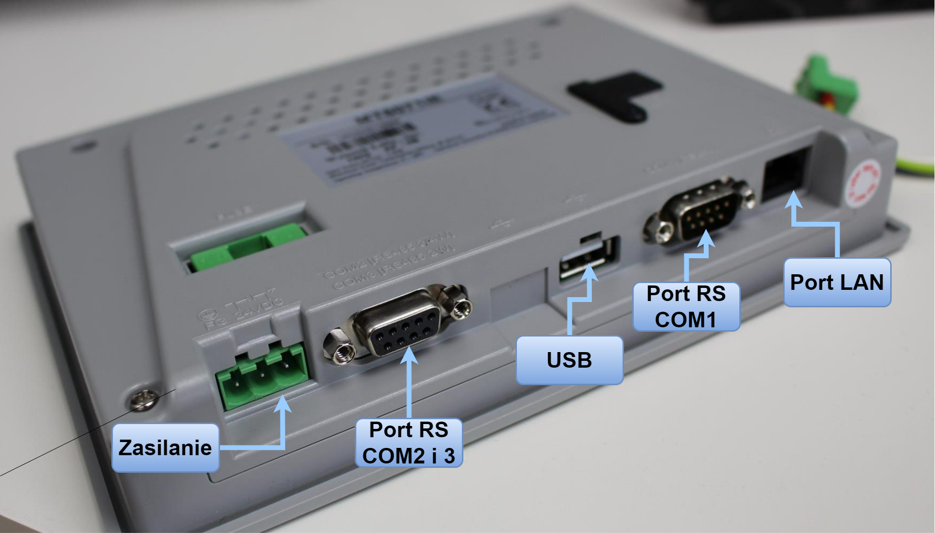 Tył panelu HMI