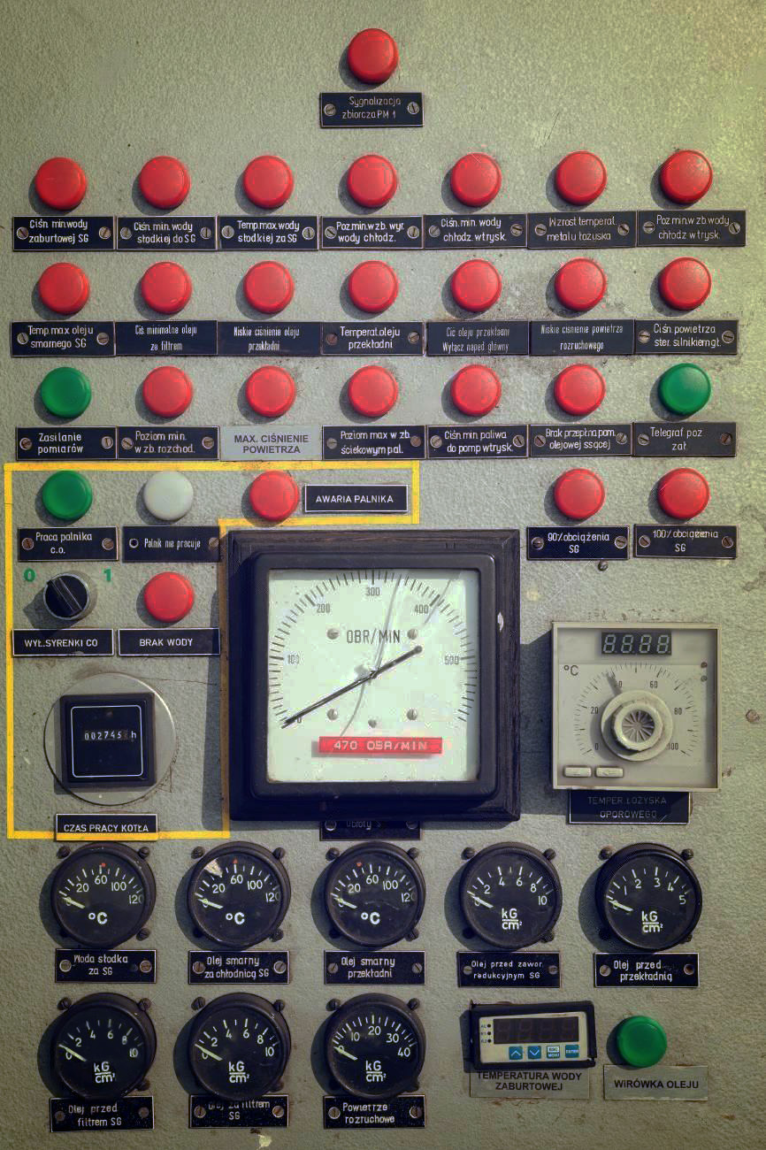 Stary panel operatorski